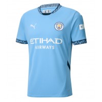 Camisa de Futebol Manchester City Erling Haaland #9 Equipamento Principal 2024-25 Manga Curta